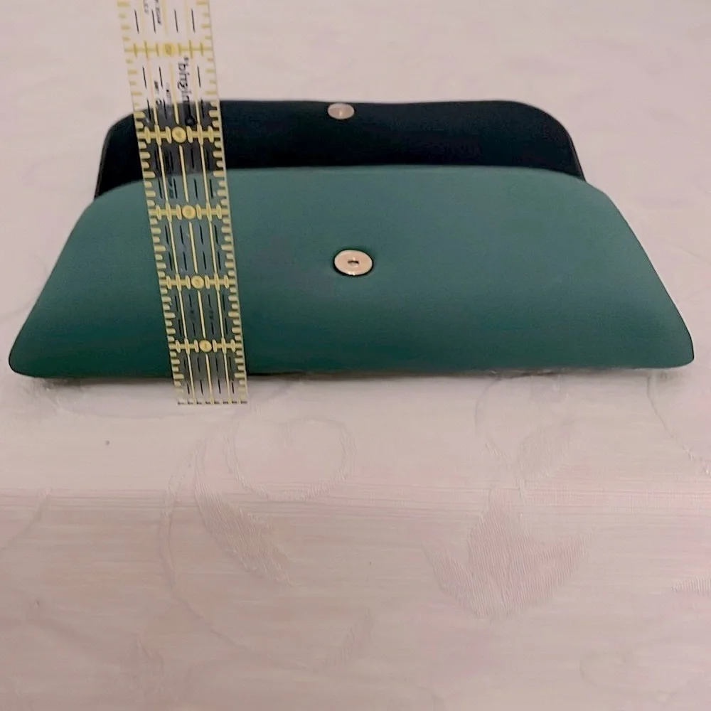 NWT - Forest Green - La Fille des Fleurs - Neoprene Bow Clutch Pouch